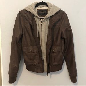 Obey two-layer faux leather jacket